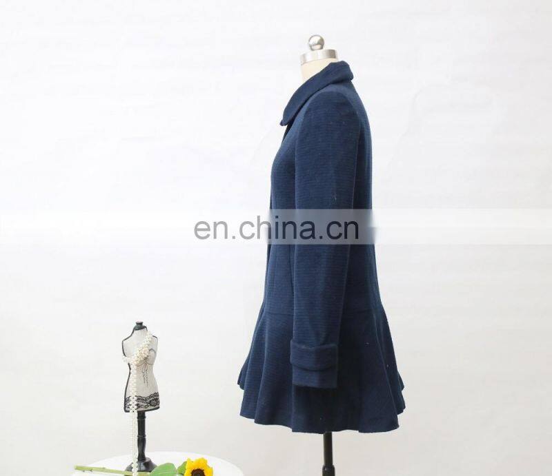 Ladies winter sweet wool trench coat