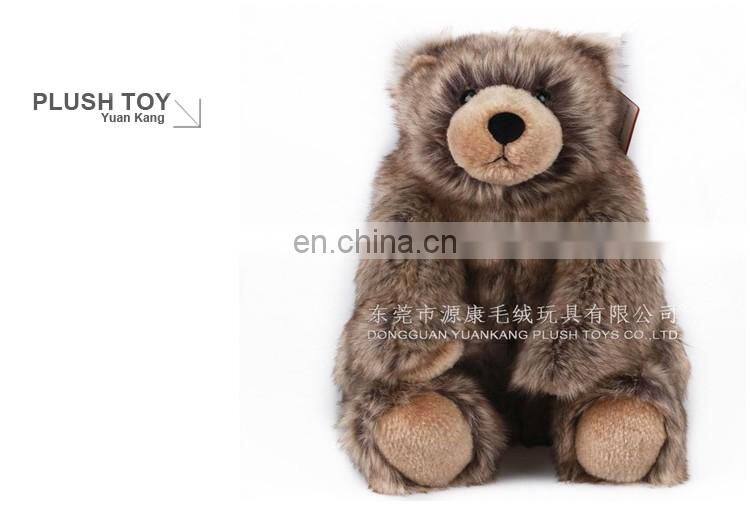 Forest wild animal big size plush toy fur grizzly bear