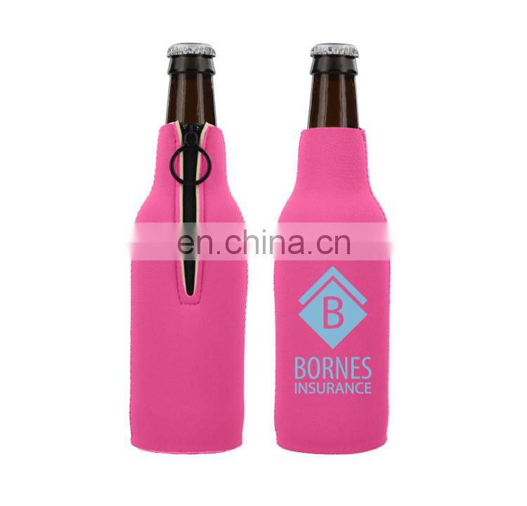 Multifunctional neoprene beer bottle cooler holder with bottle opener inside