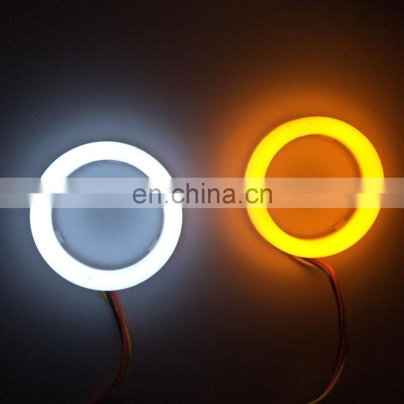 dual color cotton light LED halo ring angel eyes white amber