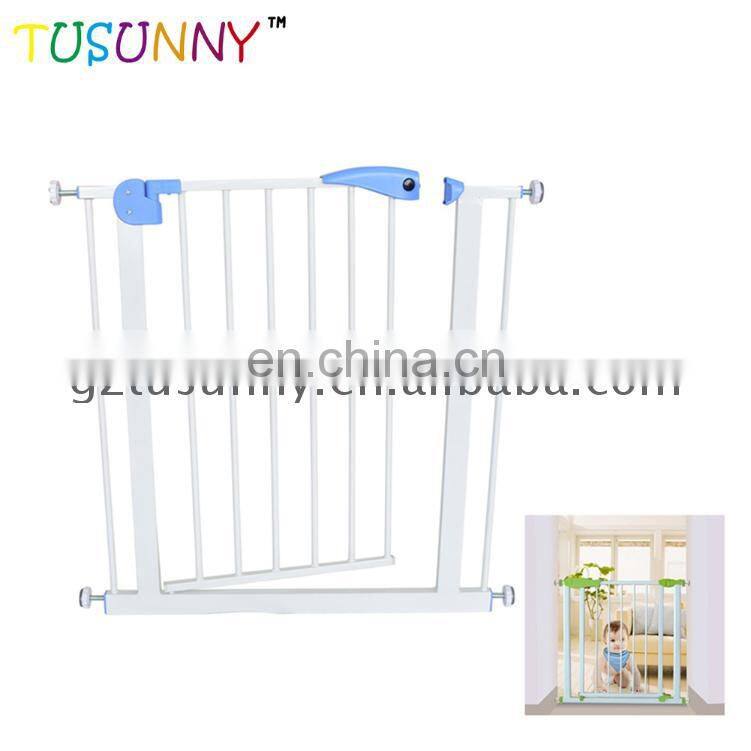 Provides safety in extra-wide spaces metal baby safety gate