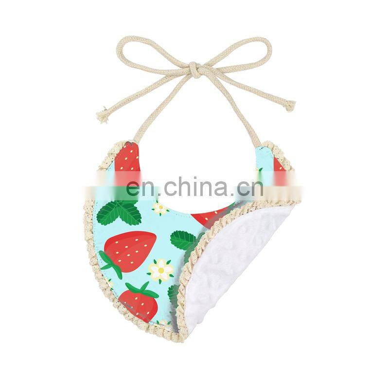 High Quality Cactus Printed Stripe Baby Bib For Feeding Multiple Pattern Comfortable