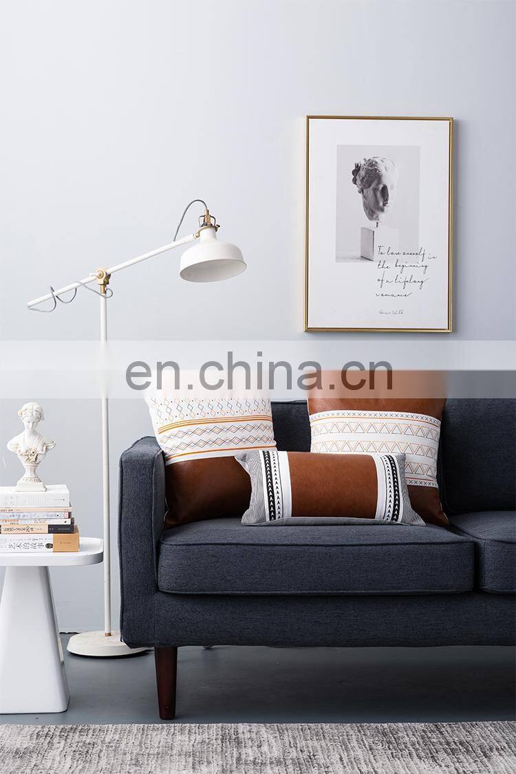 RAWHOUSE high quality leather throw cushion cover couch sofa cotton square decorative pillowcase