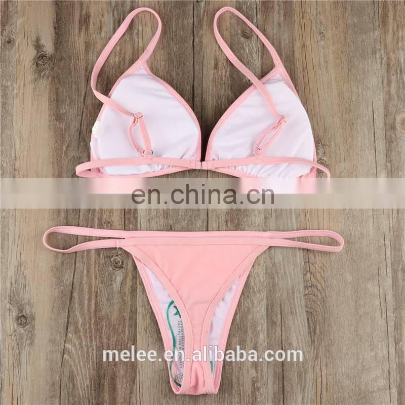 RTS custom Sexy Swimwear Micro Mini Thong Bikini Thong Swimsuit For Women