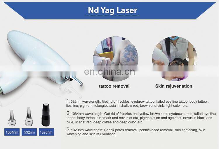 Tattoo Removal Machine Price  Portable 1064 532nm Q Switched ND Yag Laser tattoo removal machines
