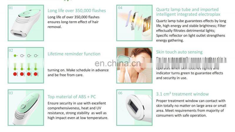 DEESS Xmas gift automatic flashing can support  family permanent hair removal photo facial machine