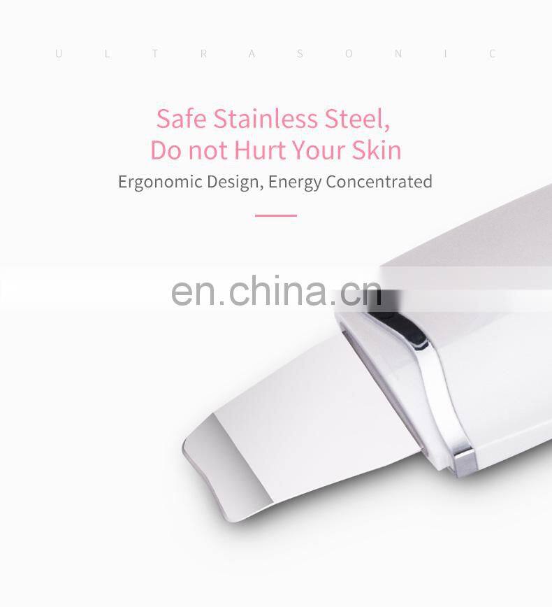 portable ultrasonic scaler sonic peeler skin scrubber machine for lady