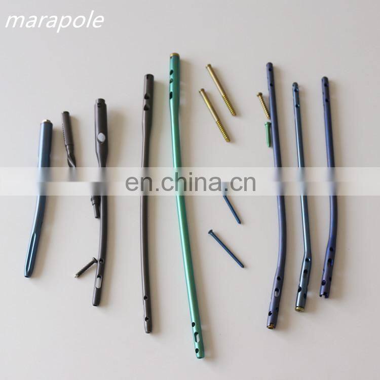 Tibia intramedullary nail, interlocking implant titanium, orthopedic interlocking nails