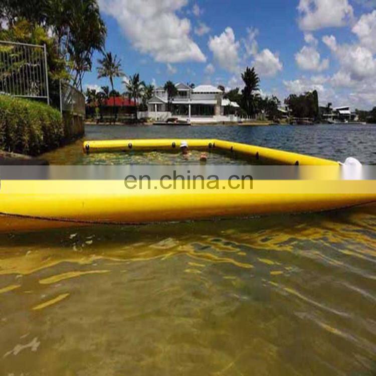 PVC sea floating inflatable swimming pool rectangular inflatable pool with net