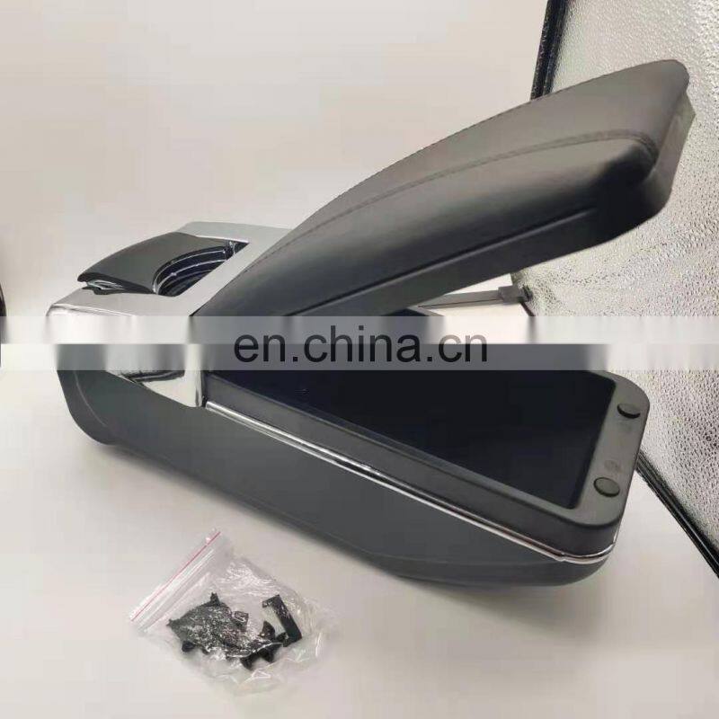 universal car armrest cushion cover center console car seat box center plastic leather protection interior accessories
