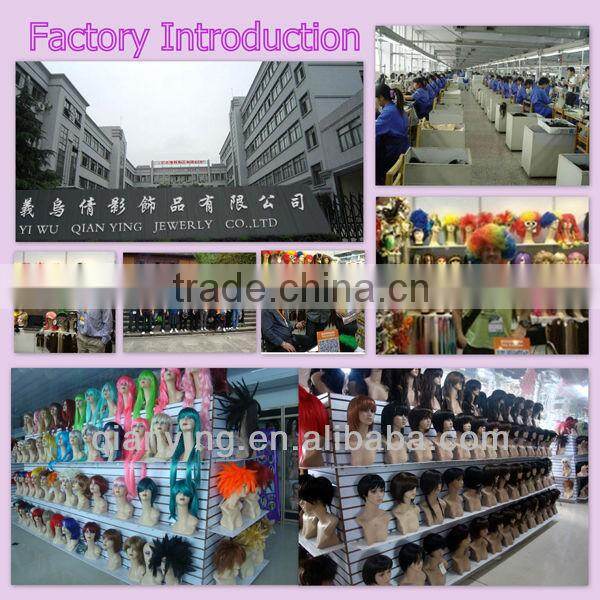 white new design cheap wholesale curly carnival party wigs