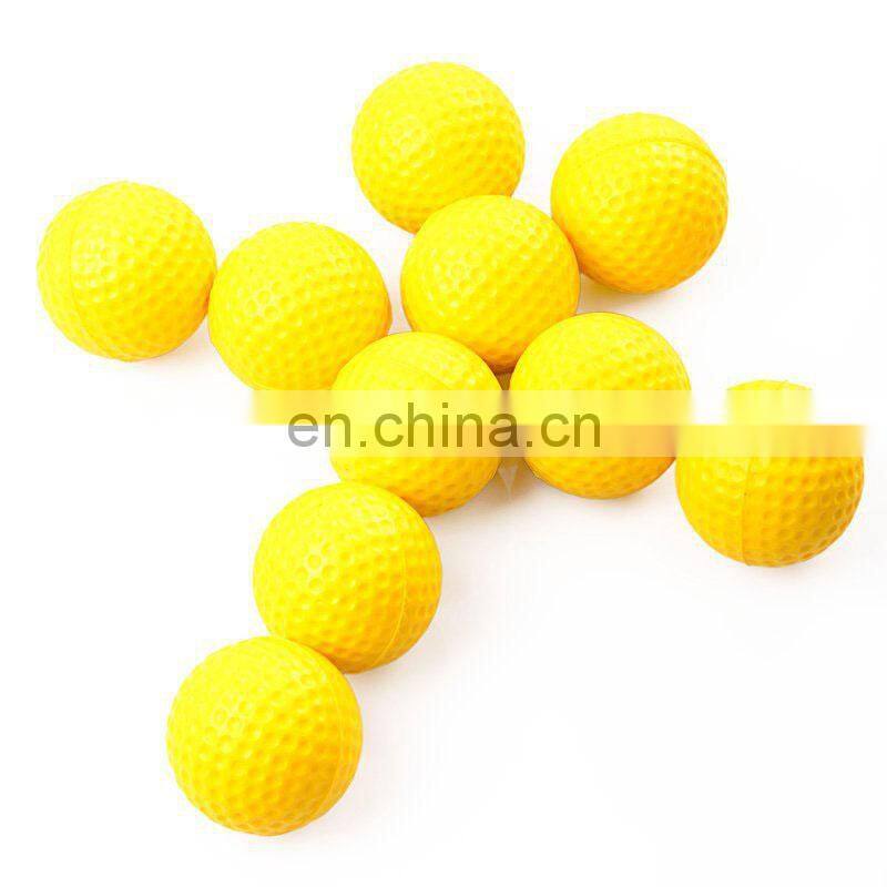Yellow PU Foam Golf Balls Sponge Elastic Indoor Outdoor Practice Training