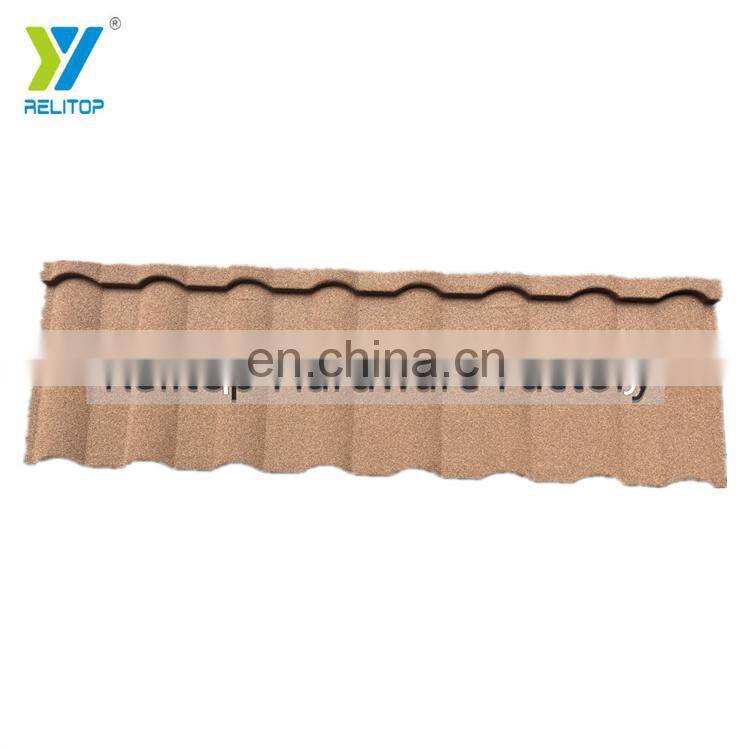 Relitop Milano Stone Coated Metal Roofing For Villa 0.35 0.4 0.5 mm Aluminum Roofing Sheet With Colorful Stones Granules