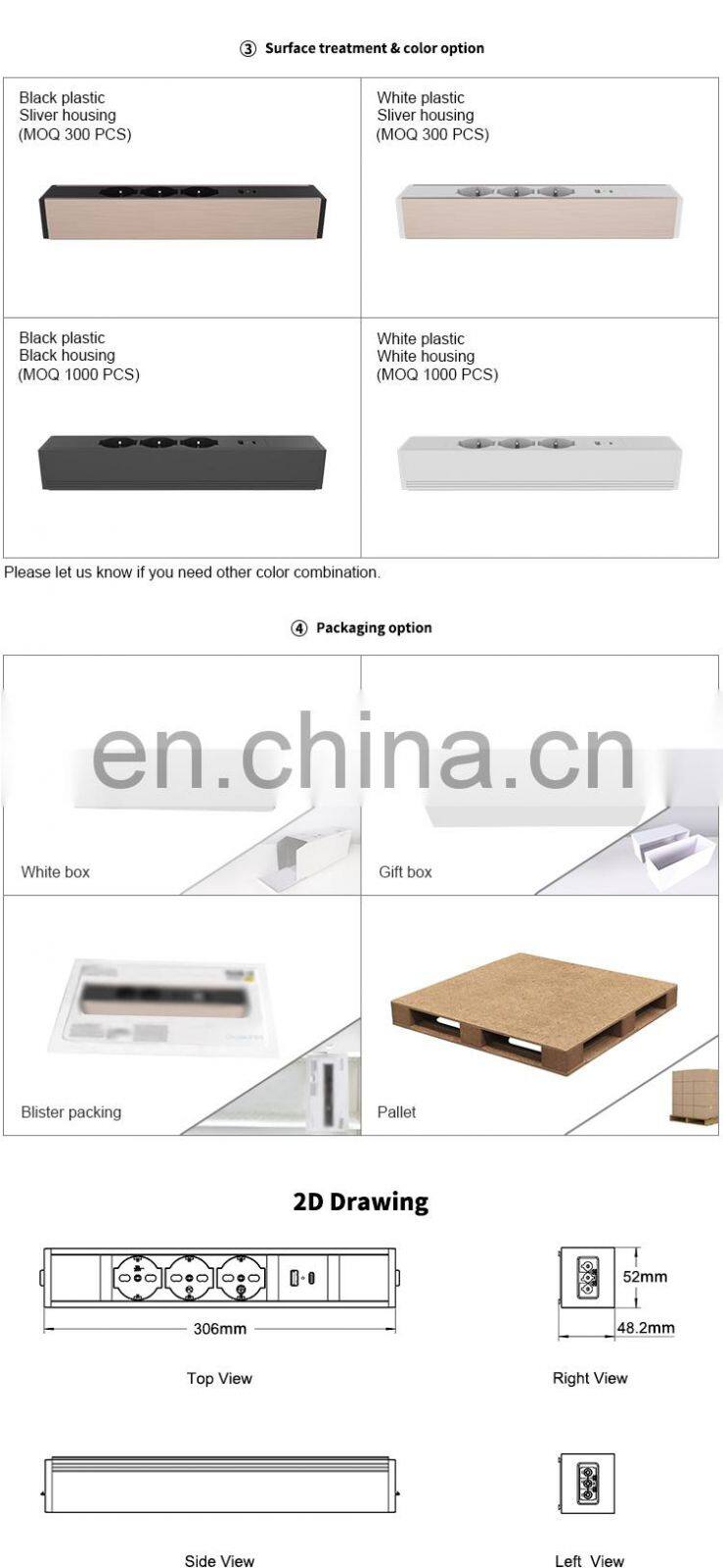 Power strip for Office with USB charger