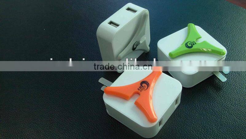 2100mah Dual usb travel charger