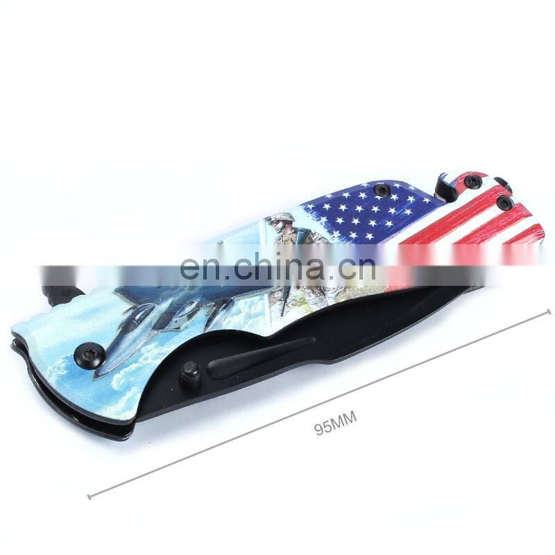Aluminum handle 3Dprinting Outdoor Camping knives Rescue Pocket Folding knife