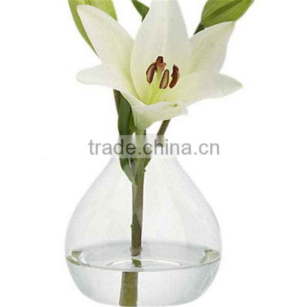 hand blown glass balls flat clear glass vase