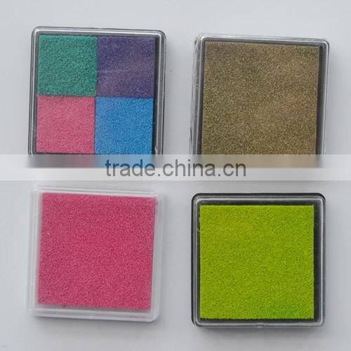 Beautiful toy stamp pad for wholesale and retail/Custom bright color refill ink craft stamp pad