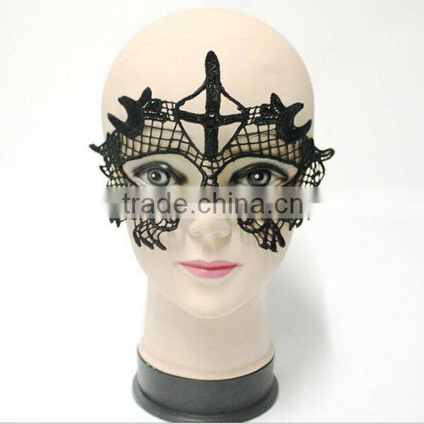 Cheap in stock black lace masquerade ball mask bulk Eye Mask Sexy Lace Venetian Masquerade fancy dress costume