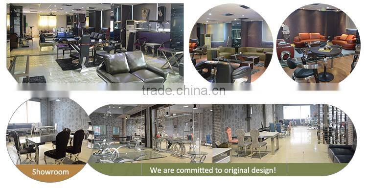 stainless steel furniture dining table with glass and chair