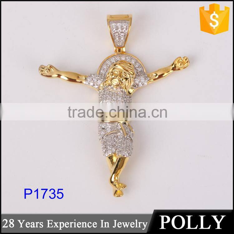 2015 fashion jesus cross 925 silver pendant necklace