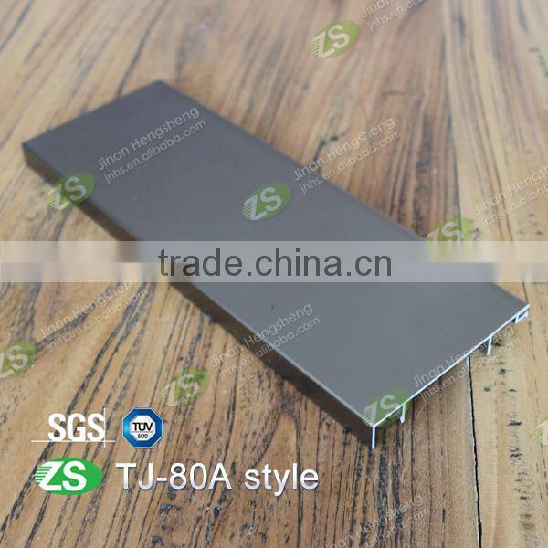Brushed silvered washable aluminum waterproof wall skirting board