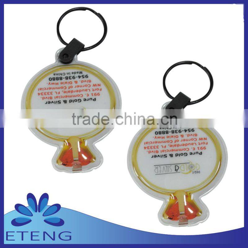 custom printed pvc led keychain