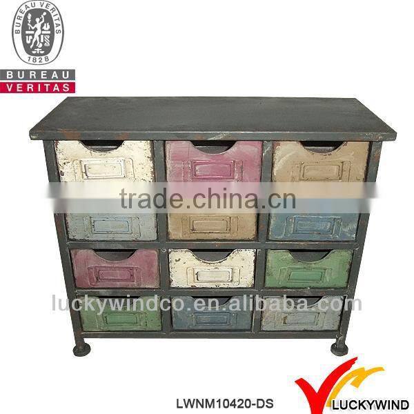 Galvanized Tin Metal Small Drawing Cabinet