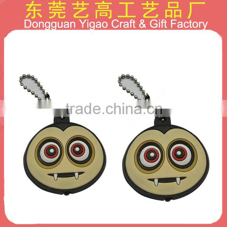 Eco-friendly double sided Soft PVC 3d cartoon keyrings