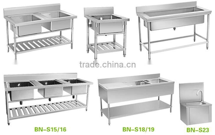 Economical Stainless Steel Restaurant Kitchen Sink Table With Stand