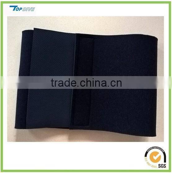 Embossed neoprene waist belt back brace with imitation OK fabric