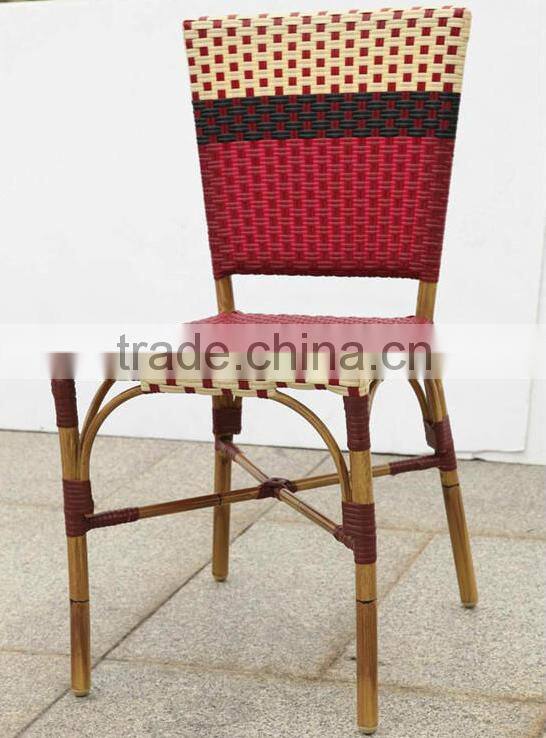 bamboo look french rattan bistro chair