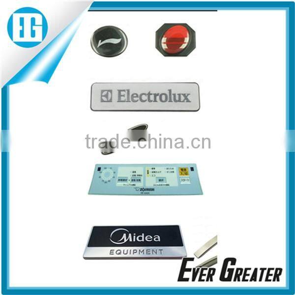 custom furniture label, aluminum sticker 3M tape metal sticker electroming nickel metal stickers