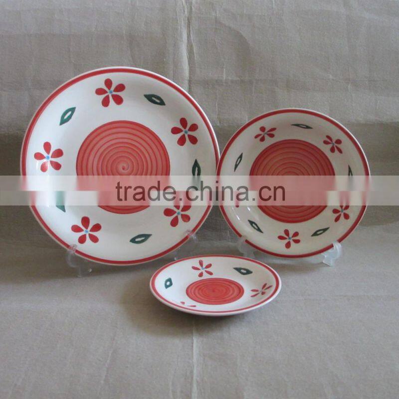 20pcs hand printed stoneware dinner set