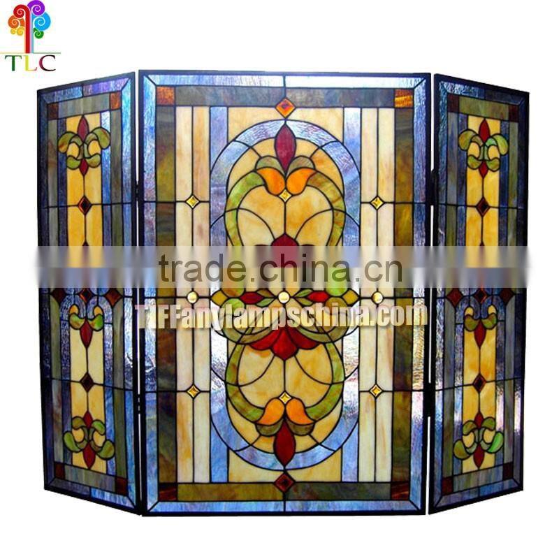 P-12 tiffany style panel tiffany stained glass fireplace wholesale tiffany lamps lighting
