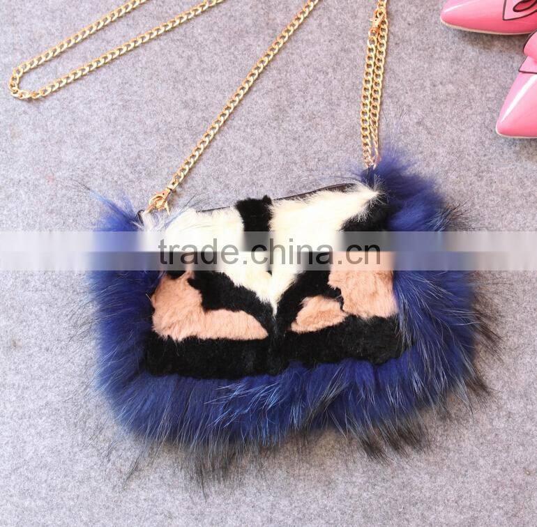 Fashionable Handbag Wholesale Bag Real Fox Fur Handbags For Ladies 2014