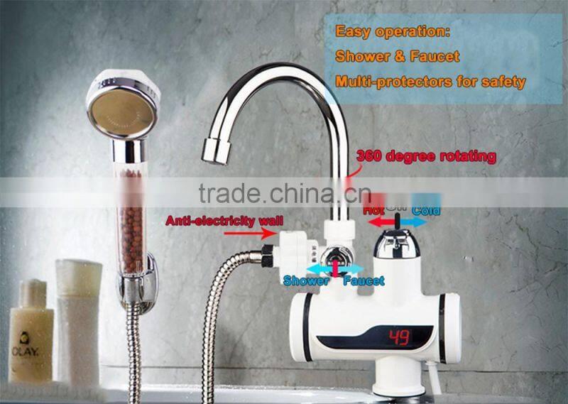 Electric instant heating water faucet for shower