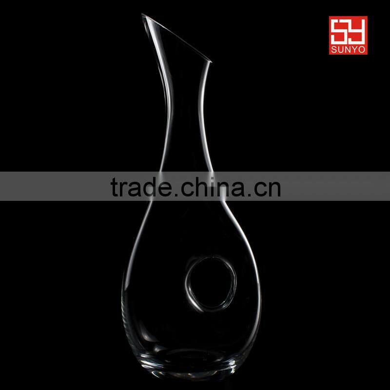 2015 popular Leadfree crystal high quality glass wine glass decanter pitcher