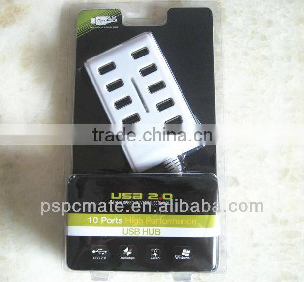 RIXES 10 Ports High Performance USB 2.0 HUB Plug and Play