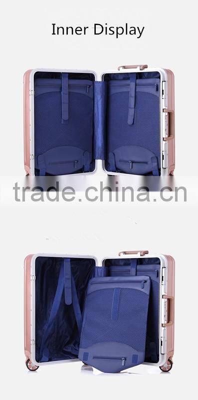 2016 Newest Fashion Smart Bluetooth Lock marrow aluminum frame 360 Universal Wheel luggage /Suitcasee