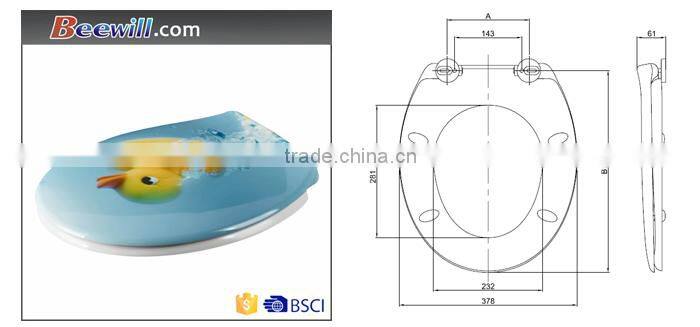 European Standard Printed Toilet Seat