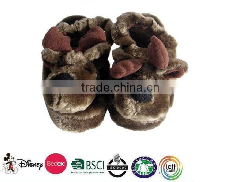 adult plush indoor slipper/woman slipper/adult plush indoor monkey slipper