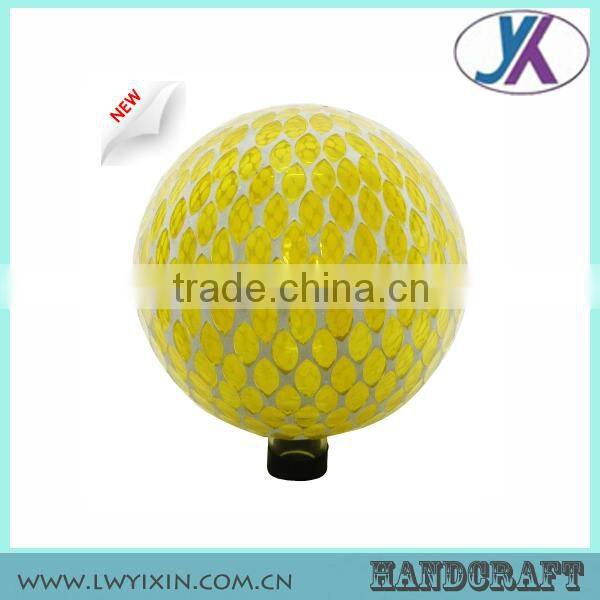 Wedding round shape 10" mosaic glass decoration outdoor led ball lights