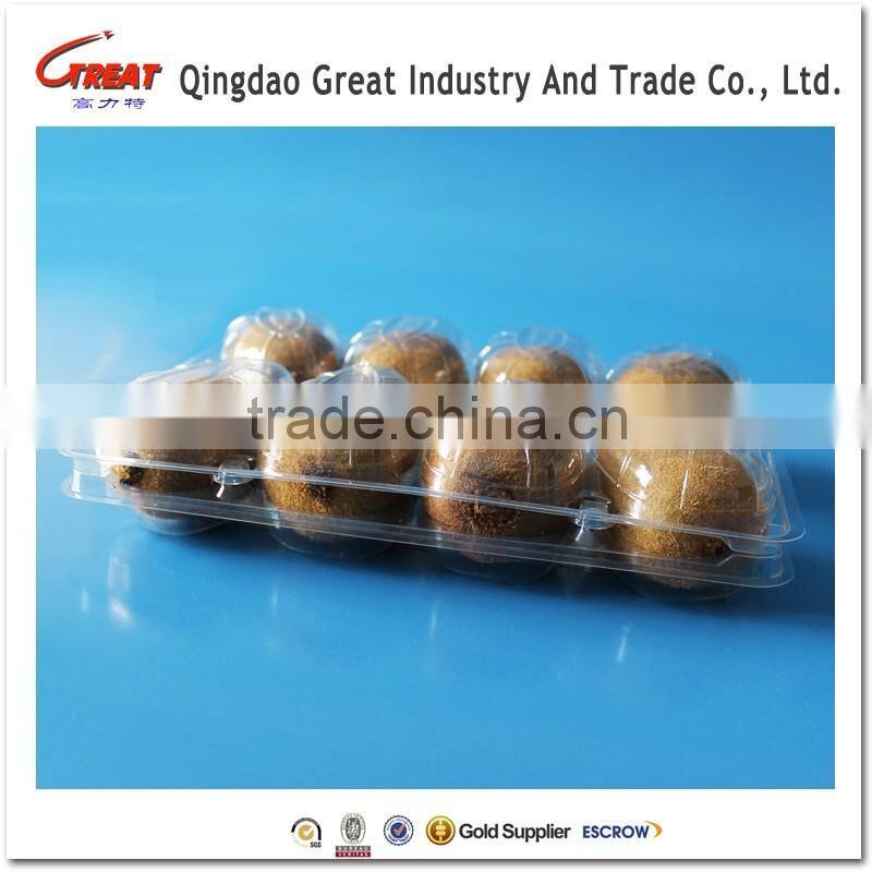Clear Plastic Kiwi Fruit Packaging Plastic Box PET plastic packing container