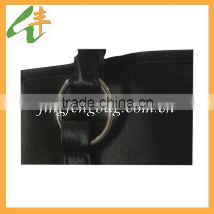 2014 best classical black satin ladies handbags