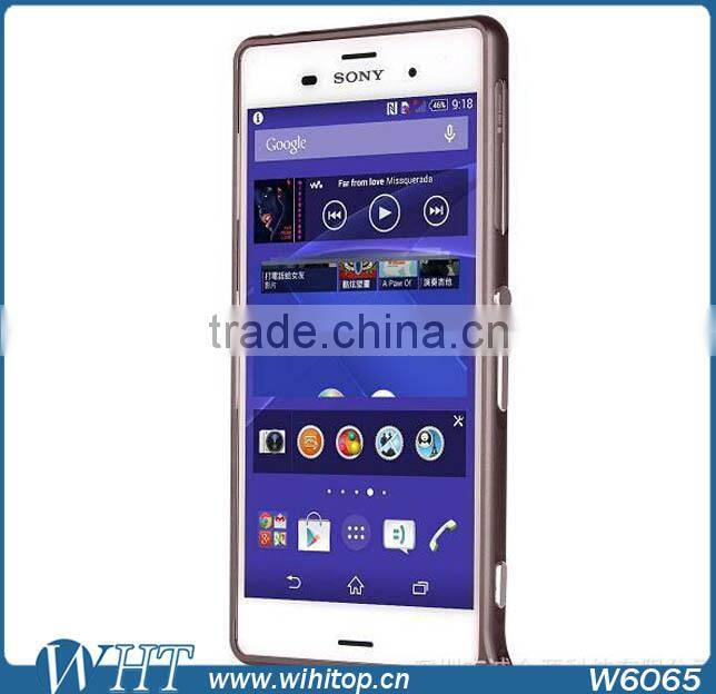 New Arrival Aluminum Bumper Case For Sony Xperia Z3, No Screw Frame Bumper For Xperia Z3