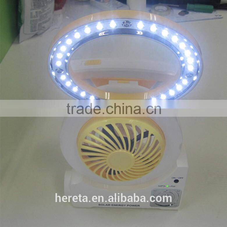 Shenzhen factory direct sale multifunction solar power bank with radio and fan