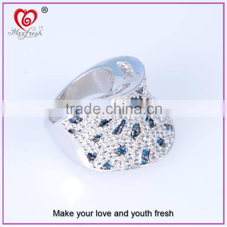 wholesale cheap new design fancy ring ladies' fancy jewelry ring white gold plated fancy ring