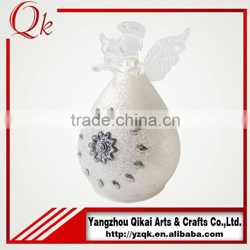 beautiful glass angels glass crafts with small size for decoration
