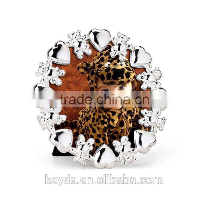 (2) 6.7x6.7cm rotating white wooden frame